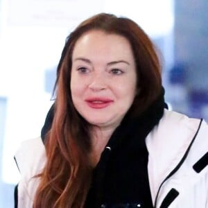 Exclusif - Lindsay Lohan méconnaissable à son arrivée à l'aéroport de Grèce , le 22 février 2019.