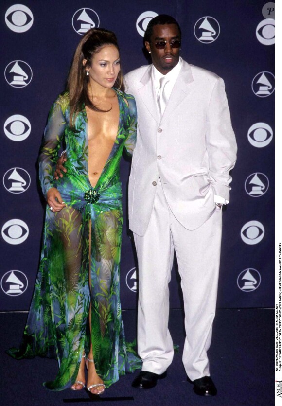Jennifer Lopez et Puff Daddy à la 42ème cérémonie des Grammy Awards le 24 février 2000.