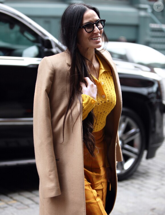 Demi Moore arrive à son hôtel dans le quarrier de Soho à New York, le 4 mai 2019