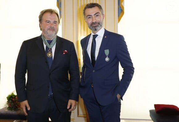 Pierre Hermé, David Sinapian - Cérémonie de remise des insignes de Commandeur dans l'Ordre des Arts et des Lettres à Pierre Hermé et de Chevalier dans l'Ordre des Arts et des Lettres à David Sinapian au Ministère de la Culture à Paris, le 23 septembre 2019. © Marc Ausset-Lacroix/Bestimage