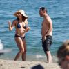 Exclusif - Jenna Dewan passe la journée à la plage avec son compagnon Steve Kazee et sa fille Everly Tatum sur une plage de Los Angeles. Le 30 août 2019