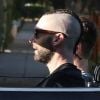 Exclusif - Adam Levine au volant de sa Ferrari à Los Angeles, le 24 septembre 2019.