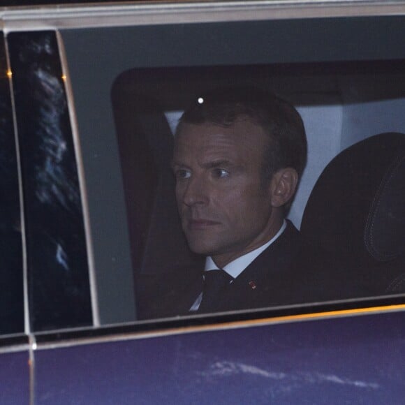 Le président Emmanuel Macron et sa femme Brigitte arrivent au domicile de Jacques Chirac à Paris le 26 septembre 2019. © JB Autissier / Panoramic / Bestimage