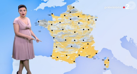 Anaïs Baydemir, miss météo de France 2, est enceinte. Septembre 2019.