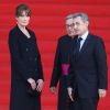 Carla Bruni et son mari Nicolas Sarkozy - Arrivées en l'église Saint-Sulpice pour les obsèques de l'ancien président de la République Jacques Chirac à Paris. Un service solennel sera présidé par le président de la République. Le 30 septembre 2019 © Dominique Jacovides / Bestimage