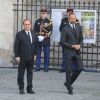 François Hollande, Edouard Philippe - Arrivées en l'église Saint-Sulpice pour les obsèques de l'ancien président de la République Jacques Chirac à Paris. Un service solennel sera présidé par le président de la République. Le 30 septembre 2019 © Dominique Jacovides / Bestimage