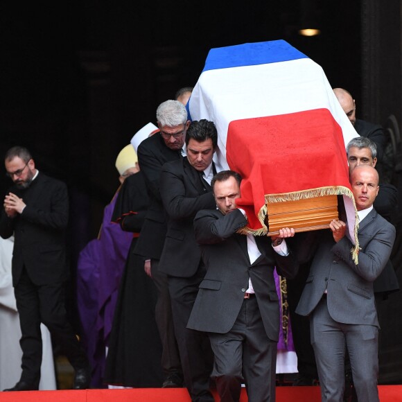 Obsèques de l'ancien président de la République Jacques Chirac à Paris en l'église Saint-Sulpice. Un service solennel présidé par le président de la République Emmanuel Macron. Le 30 septembre 2019