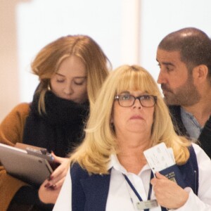 Exclusif - La chanteuse Adele arrive à l'aéroport JFK de New York City, New York, Etats-Unis, le 2 avril 2019.