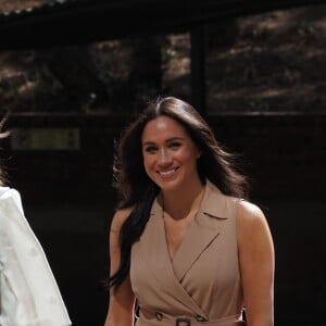 Meghan Markle, duchesse de Sussex, se rend à l'Université de Johannesburg où elle a  participé à une table ronde avec l'Association des universités du Commonwealth, dont elle est la marraine. Johannesburg, Afrique du Sud, le 1er octobre 2019.