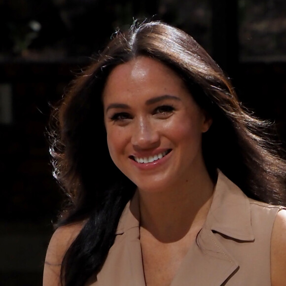 Meghan Markle, duchesse de Sussex, se rend à l'Université de Johannesburg où elle a participé à une table ronde avec l'Association des universités du Commonwealth, dont elle est la marraine. Johannesburg, Afrique du Sud, le 1er octobre 2019.