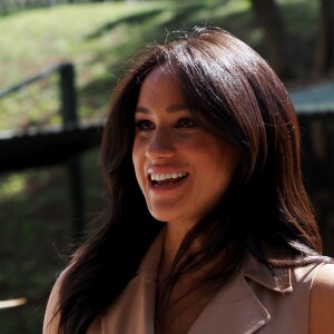 Meghan Markle, duchesse de Sussex, se rend à l'Université de Johannesburg où elle a participé à une table ronde avec l'Association des universités du Commonwealth, dont elle est la marraine. Johannesburg, Afrique du Sud, le 1er octobre 2019.