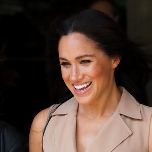 Meghan Markle, duchesse de Sussex, se rend à l'Université de Johannesburg où elle a participé à une table ronde avec l'Association des universités du Commonwealth, dont elle est la marraine. Johannesburg, Afrique du Sud, le 1er octobre 2019.