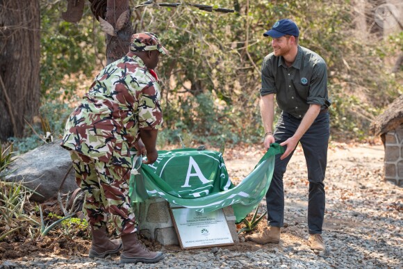 Le prince Harry, duc de Sussex visite le parc national de Liwonde et la forêt Mangochi lors de la huitième journée de la visite royale en Afrique. Liwonde, le 30 septembre 2019.