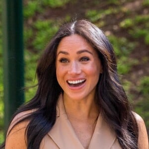 Meghan Markle, duchesse de Sussex, en visite à l'université de Johannesburg, à l'occasion de son voyage en Afrique du Sud. Le 1er octobre 2019.
