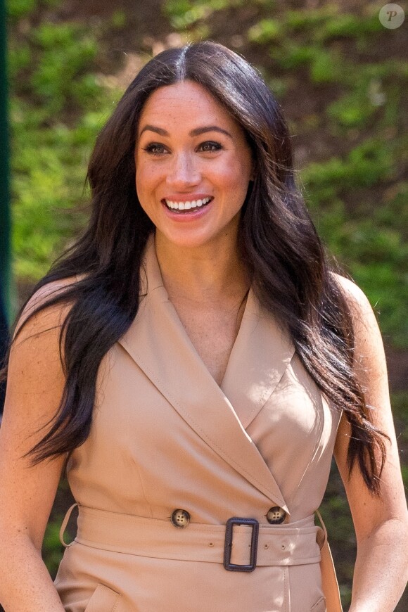 Meghan Markle, duchesse de Sussex, en visite à l'université de Johannesburg, à l'occasion de son voyage en Afrique du Sud. Le 1er octobre 2019.