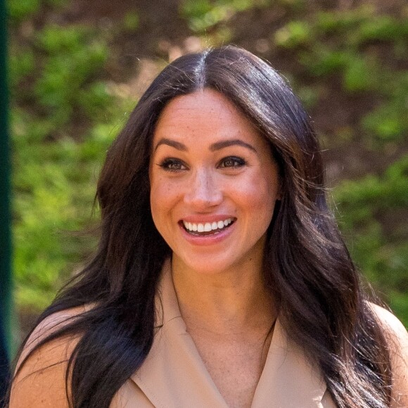 Meghan Markle, duchesse de Sussex, en visite à l'université de Johannesburg, à l'occasion de son voyage en Afrique du Sud. Le 1er octobre 2019.