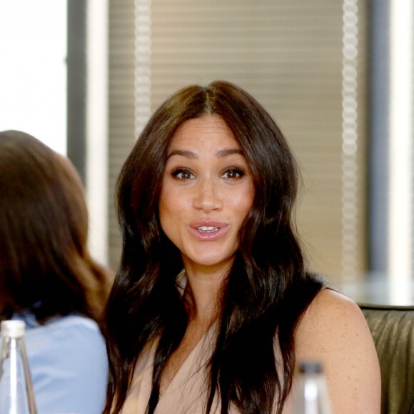 Meghan Markle, duchesse de Sussex, à l'Université de Johannesburg où elle participe à une table ronde avec l'Association des universités du Commonwealth, dont elle est la marraine à Johannesburg, Afrique du Sud, le 1er octobre 2019.