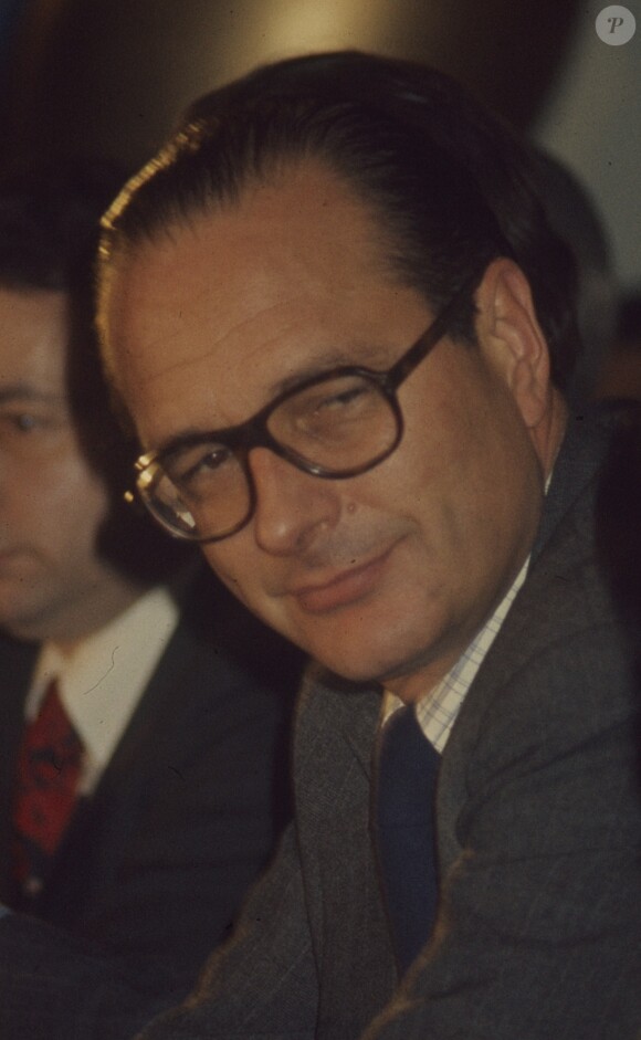 Archives - Jacques Chirac lors de son meeting pour la campagne électorale pour les élections municipales de la Mairie de Paris. En 1977 © Jean-Claude Woestelandt / Bestimage