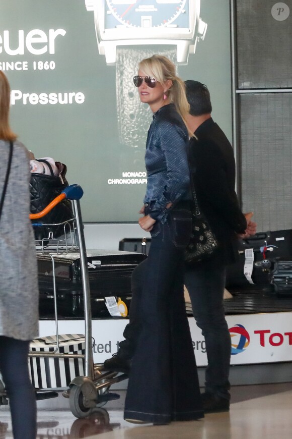 Laeticia Hallyday lors de son arrivée à l'aéroport de Paris Roissy-Charles-de-Gaulle le 16 septembre 2019 en provenance de Los Angeles.