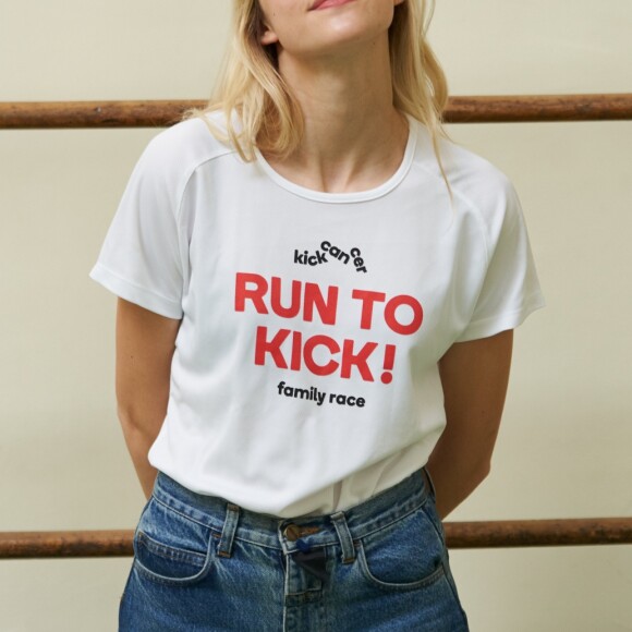 La chanteuse Angèle s'investit dans l'association KickCancer pour l'évènement "Run Don't Cry", une course familiale organisée pour une levée de fonds pour la recherche contre le cancer chez l'enfant. Ixelles, le 27 mai 2019.