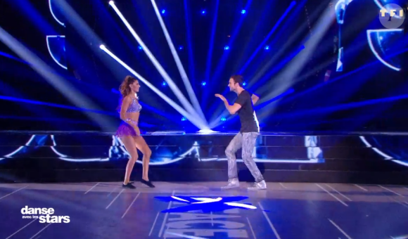 Hugo Philip et Moundir lors du face à face, le 5 octobre 2019, lors du prime de la saison 10 de "Danse avec les stars", sur TF1