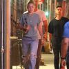 Gigi Hadid et son nouveau compagnon Tyler Cameron sont allés au bar "Le Turtle" de Justin Theroux, à Manhattan. New York, le 13 août 2019.
