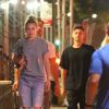 Gigi Hadid et son nouveau compagnon Tyler Cameron sont allés au bar "Le Turtle" de Justin Theroux, à Manhattan. New York, le 13 août 2019.