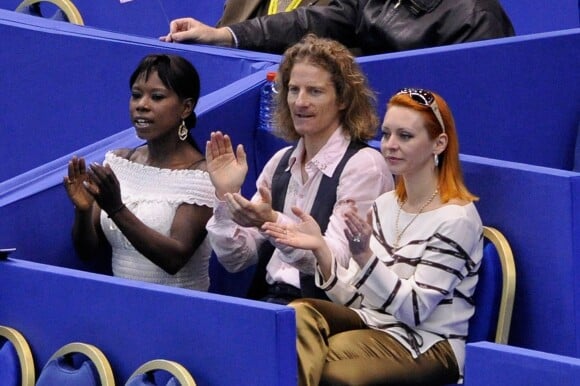 Surya Bonaly, Gwendal Peizerat et Marina Anissina - Mondiaux de patinage 2012 à Nice, le 30 mars 2012.