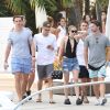 Miley Cyrus, Cody Simpson et Patrick Schwarzenegger à Miami en 2014.