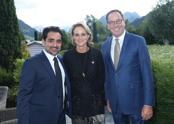 Fadi Joseph Abou, Marie Laure de Villepin et Flavio Bucciarelli - Les invités lors du week-end organisé par Less Saves The Planet le 7 septembre 2019 à l'Alpina Gstaad