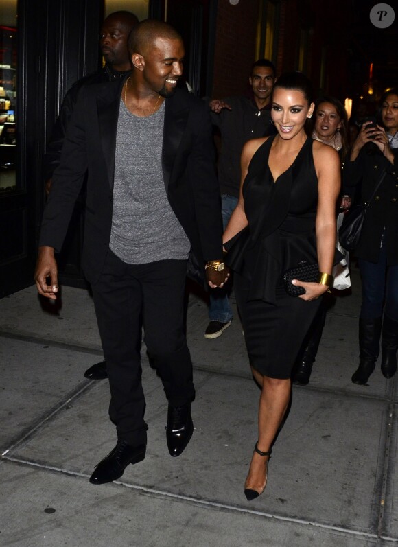 Kim Kardashian et Kanye West à New York, en 2012. 