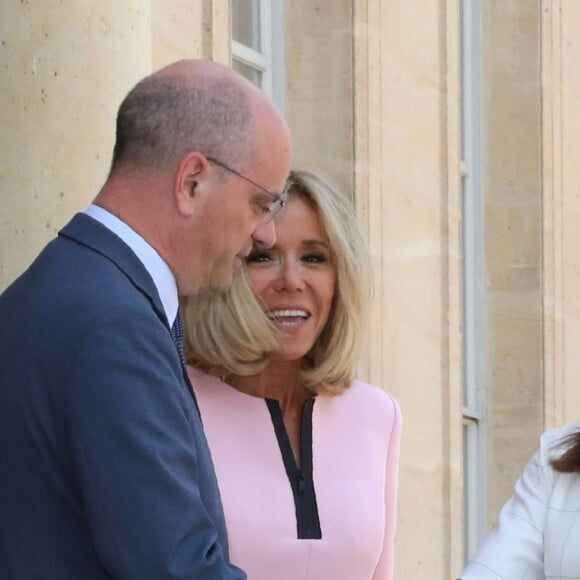 La première dame Brigitte Macron et Jean-Michel Blanquer, ministre de l'Education Nationale, reçoivent la princesse Mary de Danemark au Palais de l'Elysée à Paris, France, le 24 juin 2019. © Jacques Demarthon/Pool/Bestimage