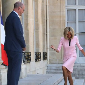 La première dame Brigitte Macron et Jean-Michel Blanquer, ministre de l'Education Nationale, reçoivent la princesse Mary de Danemark au Palais de l'Elysée à Paris, France, le 24 juin 2019. © Jacques Demarthon/Pool/Bestimage