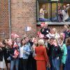 La première dame Brigitte Macron et la princesse Mary de Danemark visitent le Lycée Rysensteen à Copenhague, Danemark, le 29 août 2018. La Première Dame et la princesse sont allées à la rencontre des édudiants. Le couple présidentiel effectue une visite d'Etat de deux jours au Danemark. © Dominique Jacovides/Bestimage