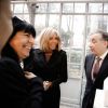 Brigitte Macron lors de la visite de la cité scolaire Alphonse de Lamartine à Paris le 9 octobre 2019. © Hamilton / Pool / Bestimage