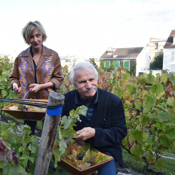 Yann Arthus-Bertrand et Sophie Mounicot (Parrain et marraine de la fête des Vendanges de Montmartre) - Vendanges des vignes du Clos Montmartre à Paris le 12 octobre 2019. © Giancarlo Gorassini/Bestimage