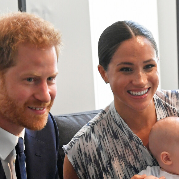 Le prince Harry, duc de Sussex, et Meghan Markle, duchesse de Sussex, avec leur fils Archie ont rencontré l'archevêque Desmond Tutu et sa femme à Cape Town, Afrique du Sud. Le 25 septembre 2019