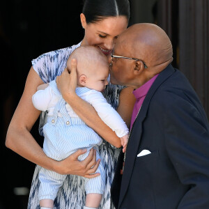 Meghan Markle, duchesse de Sussex, avec son fils Archie ont rencontré l'archevêque Desmond Tutu et sa femme à Cape Town, Afrique du Sud. Le 25 septembre 2019