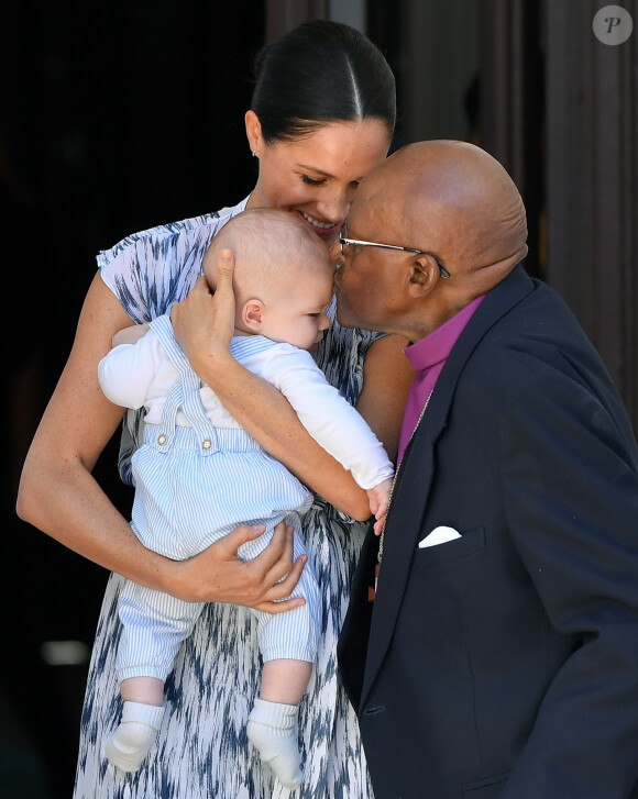 Meghan Markle, duchesse de Sussex, avec son fils Archie ont rencontré l'archevêque Desmond Tutu et sa femme à Cape Town, Afrique du Sud. Le 25 septembre 2019