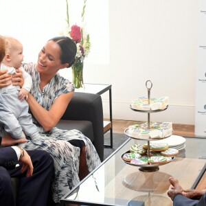 Le prince Harry, duc de Sussex, et Meghan Markle, duchesse de Sussex, avec leur fils Archie ont rencontré l'archevêque Desmond Tutu et sa femme à Cape Town, Afrique du Sud. Le 25 septembre 2019