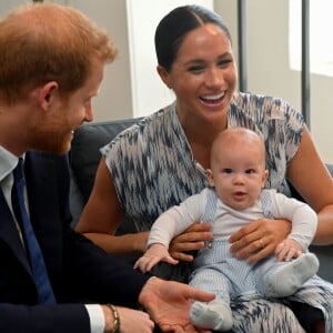 Le prince Harry, duc de Sussex, et Meghan Markle, duchesse de Sussex, avec leur fils Archie ont rencontré l'archevêque Desmond Tutu et sa femme à Cape Town, Afrique du Sud. Le 25 septembre 2019