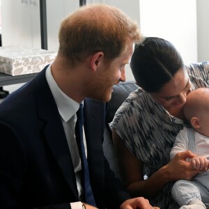 Le prince Harry, duc de Sussex, et Meghan Markle, duchesse de Sussex, avec leur fils Archie ont rencontré l'archevêque Desmond Tutu et sa femme à Cape Town, Afrique du Sud. Le 25 septembre 2019