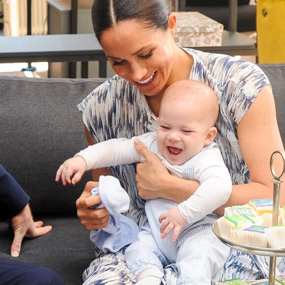 Le prince Harry, duc de Sussex, et Meghan Markle, duchesse de Sussex, avec leur fils Archie ont rencontré l'archevêque Desmond Tutu et sa femme à Cape Town, Afrique du Sud. Le 25 septembre 2019