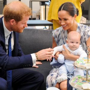 Le prince Harry, duc de Sussex, et Meghan Markle, duchesse de Sussex, avec leur fils Archie ont rencontré l'archevêque Desmond Tutu et sa femme à Cape Town, Afrique du Sud. Le 25 septembre 2019