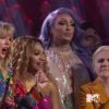 Taylor Swift, Tatianna, Jade Jolie, Todrick Hall et A'keria Davenport - Taylor Swift donne un discours sur l'égalité et le respect des personnes issues de la communauté LGBTQ lors de la cérémonie des MTV Video Music Awards (MTV VMA's) à Newark dans le New Jersey, le 26 août 2019.