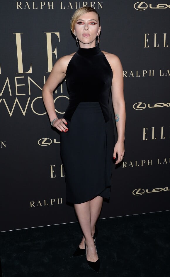 Scarlett Johansson lors de la soirée ELLE Women In Hollywood à l'hôtel Four Seasons à Beverly Hills, le 14 octobre 2019.