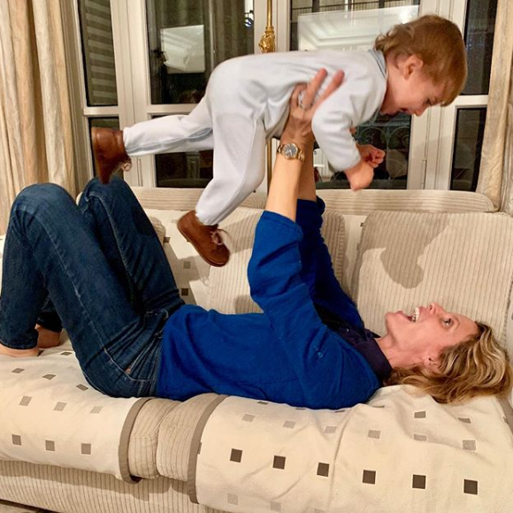 Sylvie Tellier et son plus jeune fils, Roméo, sur Instagram le 14 octobre 2019.