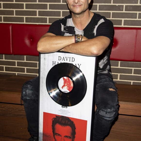 David Hallyday reçoit son disque de platine à la seine musicale à Paris le 25 juin 2019. © Pierre Perusseau/Bestimage