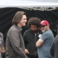 Jim Carrey sur le tournage de "Kidding" à Los Angeles le 22 mai 2018. © CPA/Bestimage