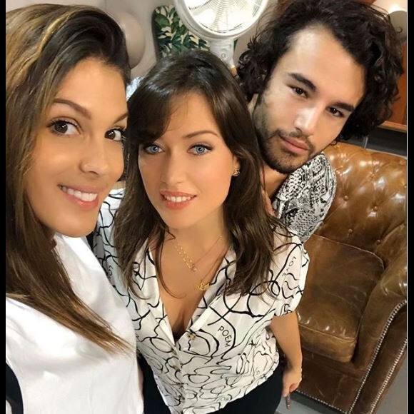 Iris Mittenaere, Elsa Esnoult et Anthony Colette pendant les répétitions de Danse avec les stars saison 10, Instagram, octobre 2019